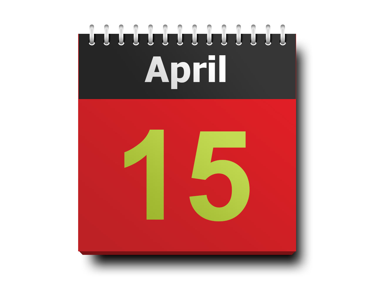 April 15 calendar icon
