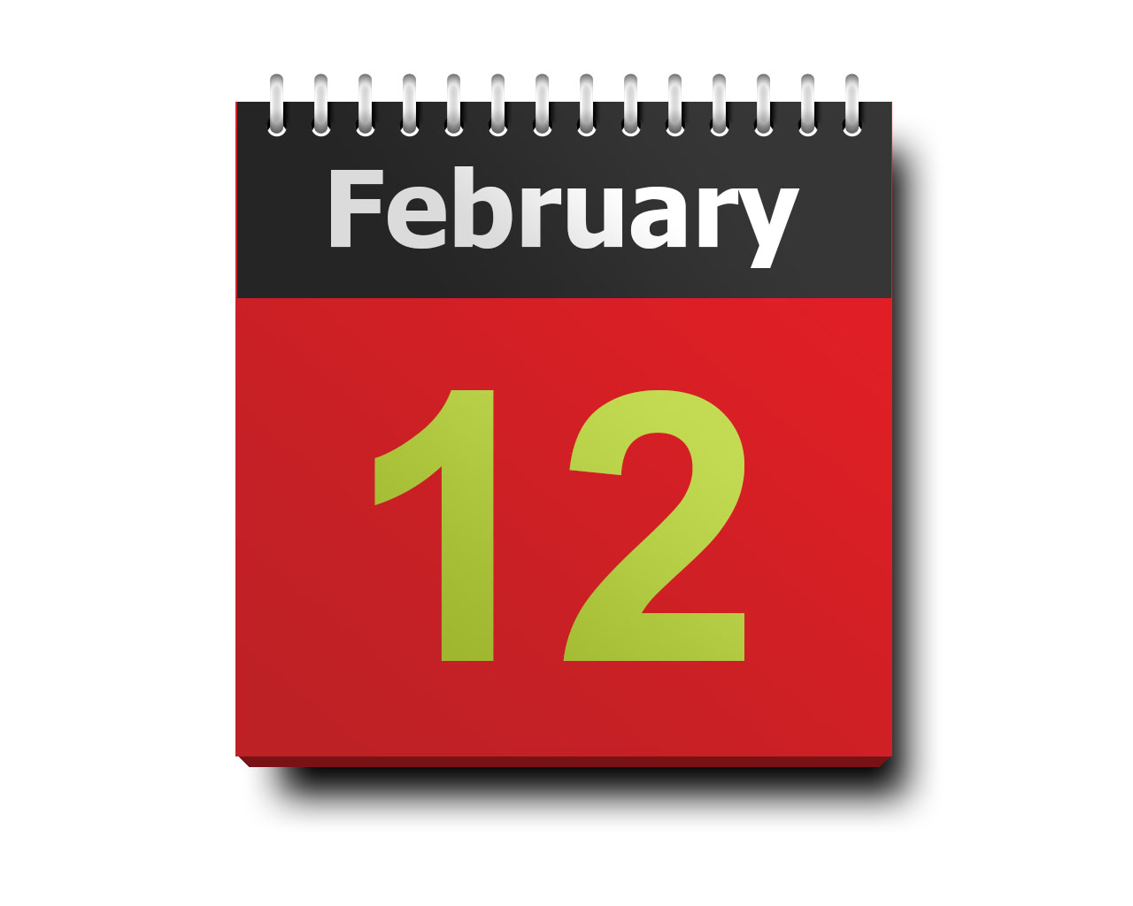 February 12 calendar icon