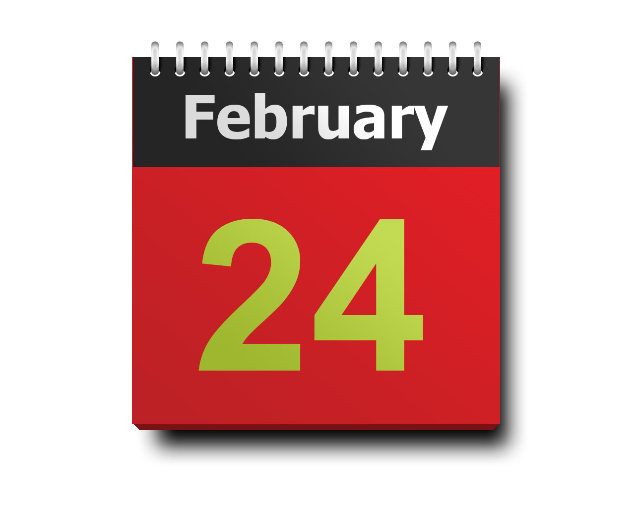 February 24 calendar icon