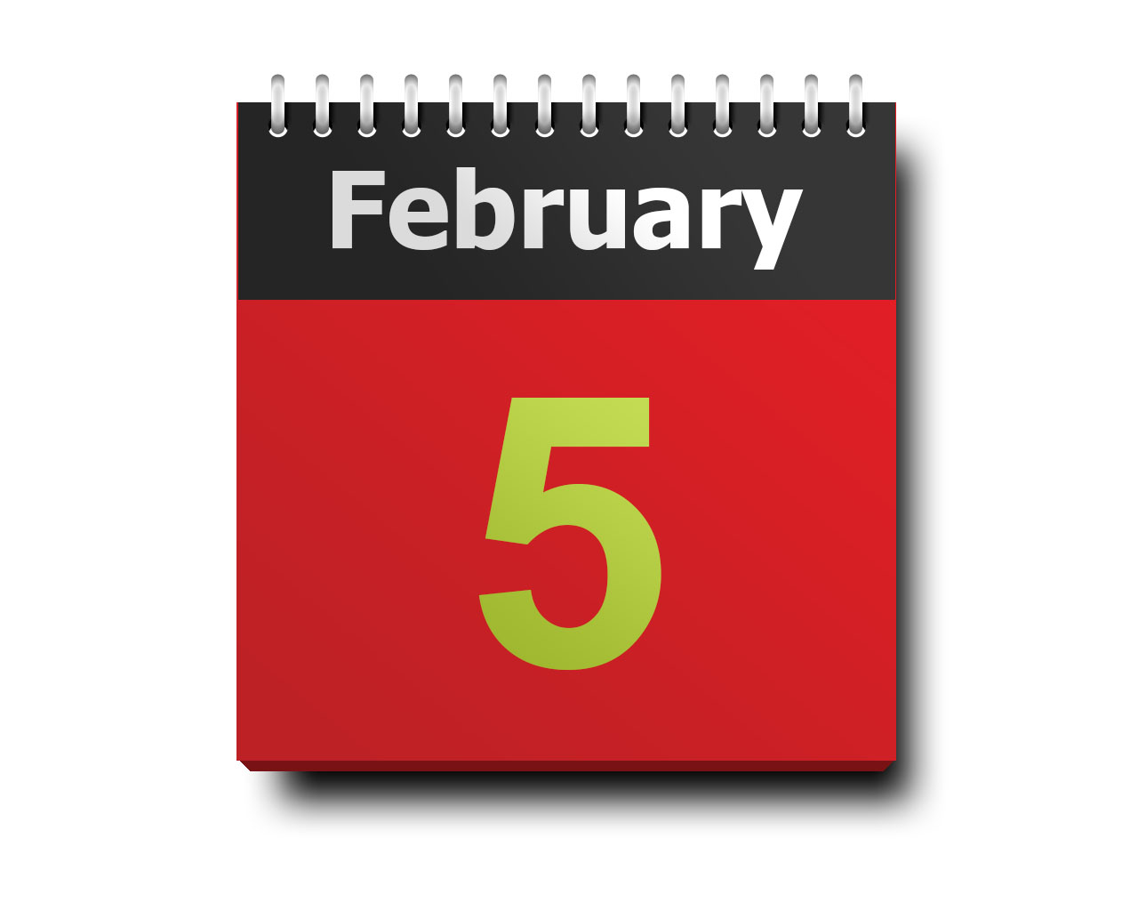 February 5 calendar icon