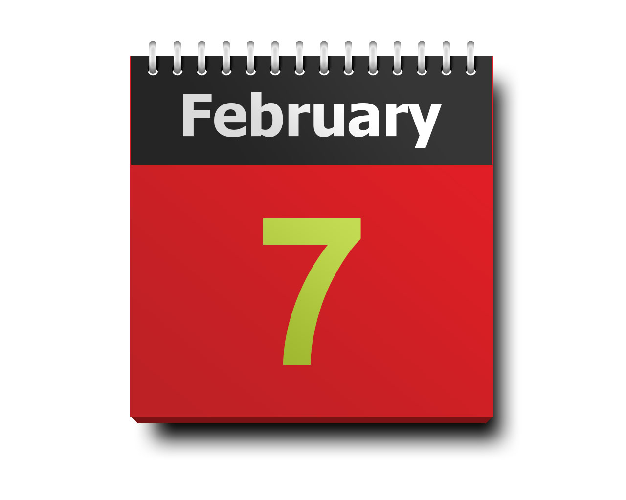 February 7 calendar icon