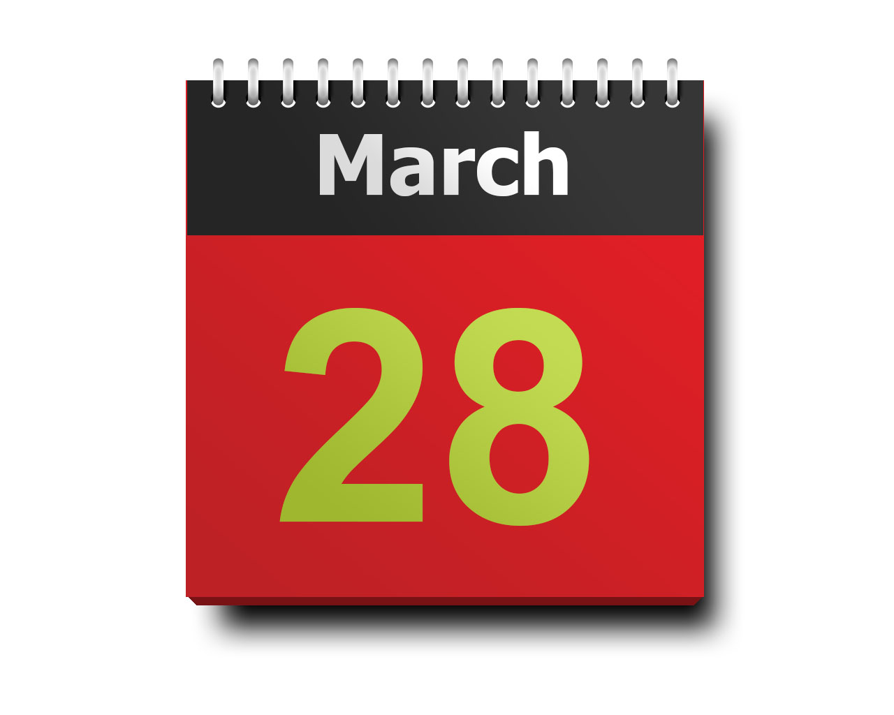 March 28 calendar icon