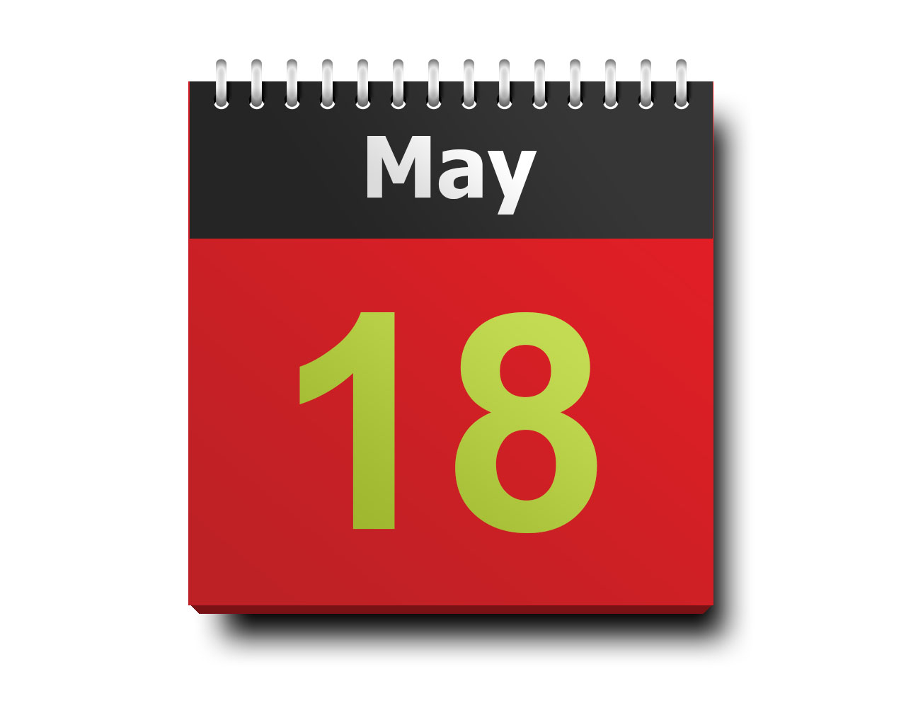 May 18 calendar icon
