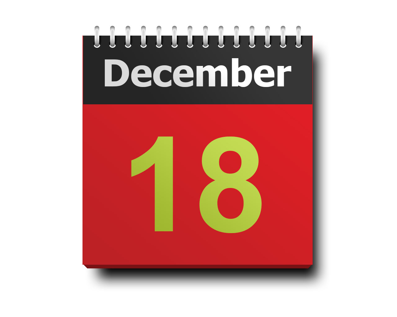 december 18 calendar icon