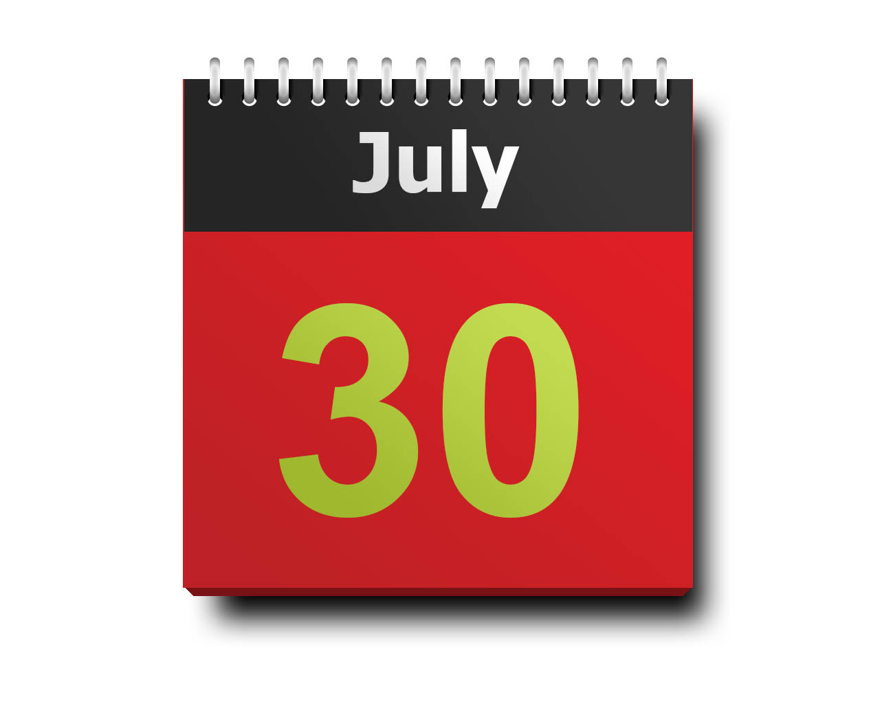 july 30 calendar icon